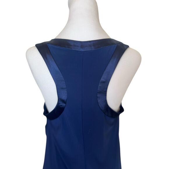 OLEG CASSINI BLACK TIE EVENING COCKTAIL DRESS SLEEVELESS SEQUIN NAVY SIZE 6 - Picture 4 of 15